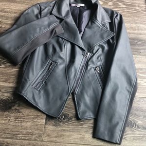 NWOT Jennifer Lopez faux leather moto jacket